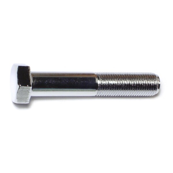 Grade 5, 1/2"-20 Hex Head Cap Screw, Chrome Plated Steel, 2-3/4 in L, 5 PK